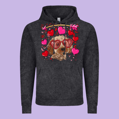 Vintage Hoodie valentine's day cockapoo