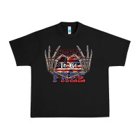 Black Born to be free 4th of July Urban Heavy Tee - CowGirlArtShop