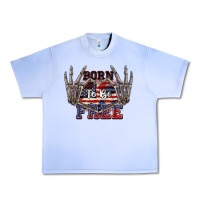 Grape Ice Born to be free 4th of July Urban Heavy Tee - CowGirlArtShop