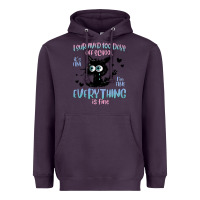 Plum i survived 100 days of school cat Heavyweight Hoodie - MaliasSmallBusiness