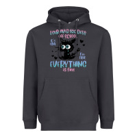 Smoke i survived 100 days of school cat Heavyweight Hoodie - MaliasSmallBusiness