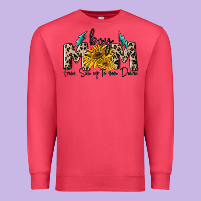Boy Mom From Son Up To Sun Down Premium Sweatshirt Designed By Maliassmallbusiness