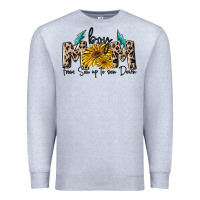 Heather Grey boy mom from son up to sun down Premium Sweatshirt - MaliasSmallBusiness