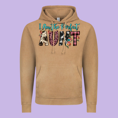 I Am Perfect Aunt Vintage Hoodie Designed By Jahusdesignshop