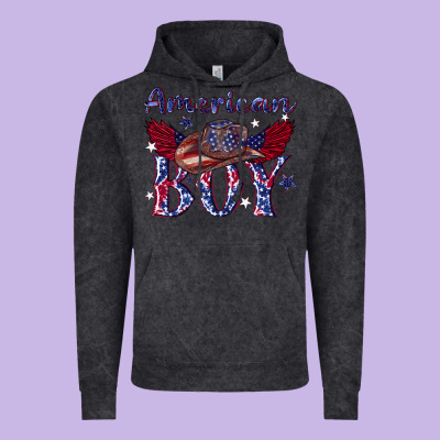Vintage Hoodie American boy with cowboy