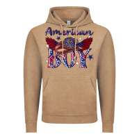 Vintage Coffee American boy with cowboy Vintage Hoodie - texasbilliewilder
