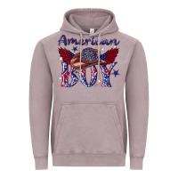 Vintage Zinc American boy with cowboy Vintage Hoodie - texasbilliewilder