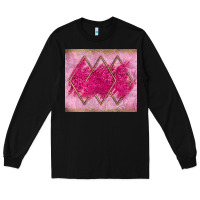 Black pink glitter Long Sleeve Tee - JahusDesignShop