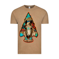 Vintage Coffee arrowhead horse Vintage Tee - RanaPortraitStore