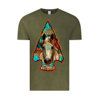 Vintage Olive arrowhead horse Vintage Tee - RanaPortraitStore