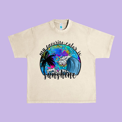 My Favorite Color Is Sunshine Urban Heavy Tee Designed By Sublimationcraftshop