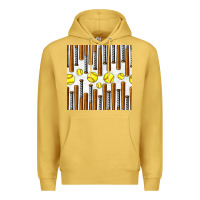 Antique Gold softball bat seamless pattern Premium Hoodie - BundleAndBundleShop