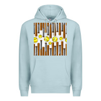 Blue Mist softball bat seamless pattern Premium Hoodie - BundleAndBundleShop