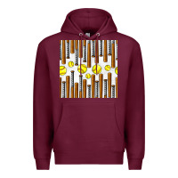 Softball Bat Seamless Pattern Premium Hoodie | Teevron
