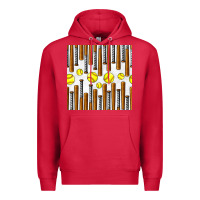 Cardinal softball bat seamless pattern Premium Hoodie - BundleAndBundleShop