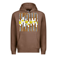 Chestnut softball bat seamless pattern Premium Hoodie - BundleAndBundleShop