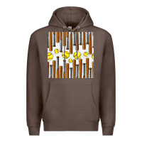 Coffee softball bat seamless pattern Premium Hoodie - BundleAndBundleShop