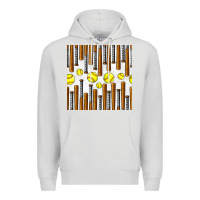 Dove Grey softball bat seamless pattern Premium Hoodie - BundleAndBundleShop