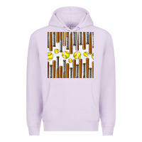 Lilac softball bat seamless pattern Premium Hoodie - BundleAndBundleShop