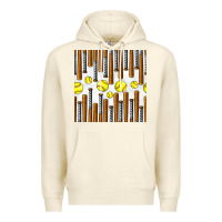 Sandshell softball bat seamless pattern Premium Hoodie - BundleAndBundleShop