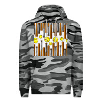 Slate Camo softball bat seamless pattern Premium Hoodie - BundleAndBundleShop