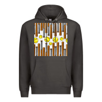 Smoke softball bat seamless pattern Premium Hoodie - BundleAndBundleShop