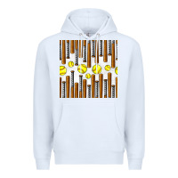 White softball bat seamless pattern Premium Hoodie - BundleAndBundleShop