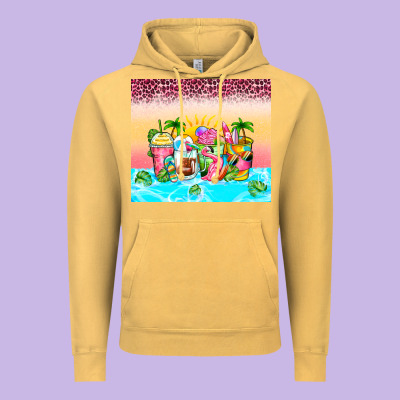 Vintage Hoodie beach summer coffee cups
