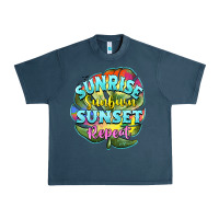 Midnight Navy sunrise sunburn sunset repeat Urban Heavy Tee - BarkalooDesign