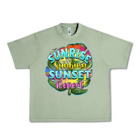 Oil Green sunrise sunburn sunset repeat Urban Heavy Tee - BarkalooDesign