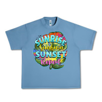 Pebble Blue sunrise sunburn sunset repeat Urban Heavy Tee - BarkalooDesign