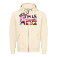 Sandshell milkshake with strawberry Zipper Hoodie - AdoDesignShop