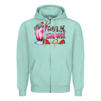 Seafoam milkshake with strawberry Zipper Hoodie - AdoDesignShop