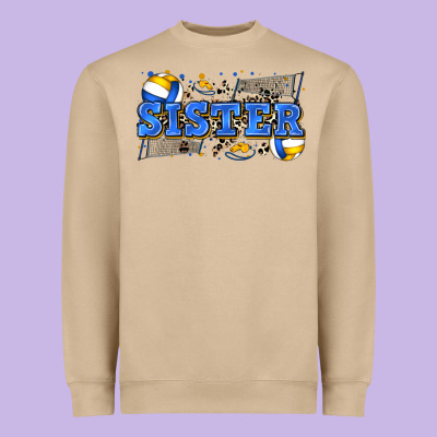 Sister Volleyball Heavyweight Sweatshirt Designed By Zillion Design Studio