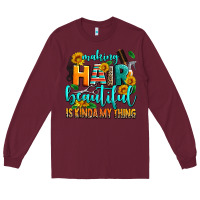 Burgundy making hair beautiful is kinda my thing Long Sleeve Tee - AdoDesignShop
