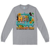 Heather Grey making hair beautiful is kinda my thing Long Sleeve Tee - AdoDesignShop