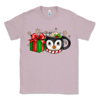 Lilac Christmas penguin coffee Classic Tee - JahusDesignShop
