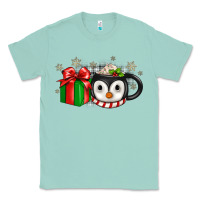 Seafoam Christmas penguin coffee Classic Tee - JahusDesignShop