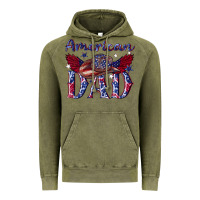 Vintage Olive American dad with cowboy Vintage Hoodie - texasbilliewilder