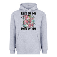 Heather Grey less of me more of him Heavyweight Hoodie - MaliasSmallBusiness