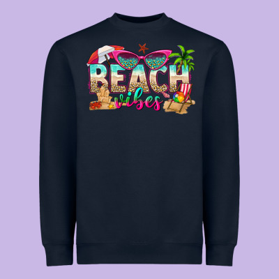 Beach Vibes Heavyweight Sweatshirt Designed By Texasbilliewilder