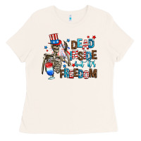 Bone dead inside but its freedom Ladies Tee - AdoDesignShop