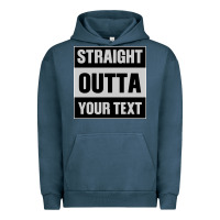 Pigment Midnight Navy Straight Outta Your Text Urban Hoodie - Bettercallsaul