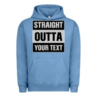 Pigment Pebble Blue Straight Outta Your Text Urban Hoodie - Bettercallsaul