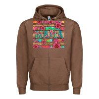 Chestnut mama with tie dye and flowers Zipper Hoodie - Artiststas