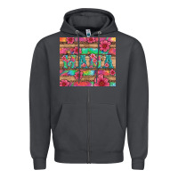 Smoke mama with tie dye and flowers Zipper Hoodie - Artiststas