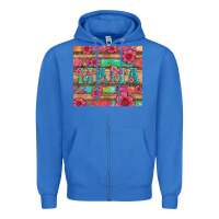 True Royal mama with tie dye and flowers Zipper Hoodie - Artiststas