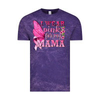 Cloud Purple I Wear Pink For My Mama with Butterfly Vintage Tee - texasbilliewilder