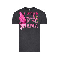 Vintage Black I Wear Pink For My Mama with Butterfly Vintage Tee - texasbilliewilder