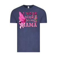 Vintage Denim I Wear Pink For My Mama with Butterfly Vintage Tee - texasbilliewilder
